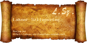 Lakner Szilveszter névjegykártya
