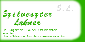 szilveszter lakner business card